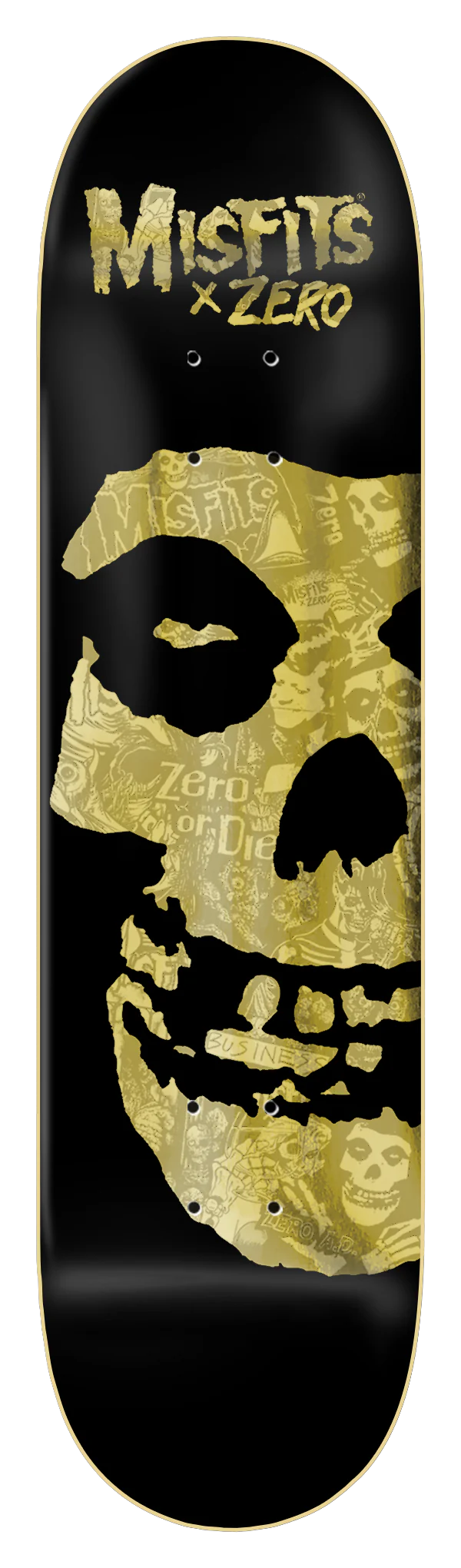 Zero Skateboards Misfits Collage Deck - Gold Foil